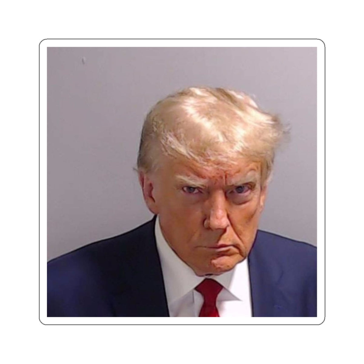 Trump Mugshot Sticker 2"x2"