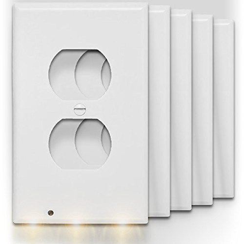 Duplex Outlet Wall Plate LED Night Light