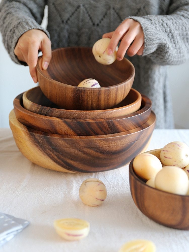 Acacia Wood Bowls