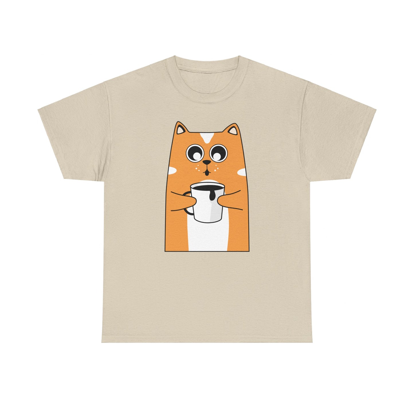 Coffee Cat Unisex Cotton Tee