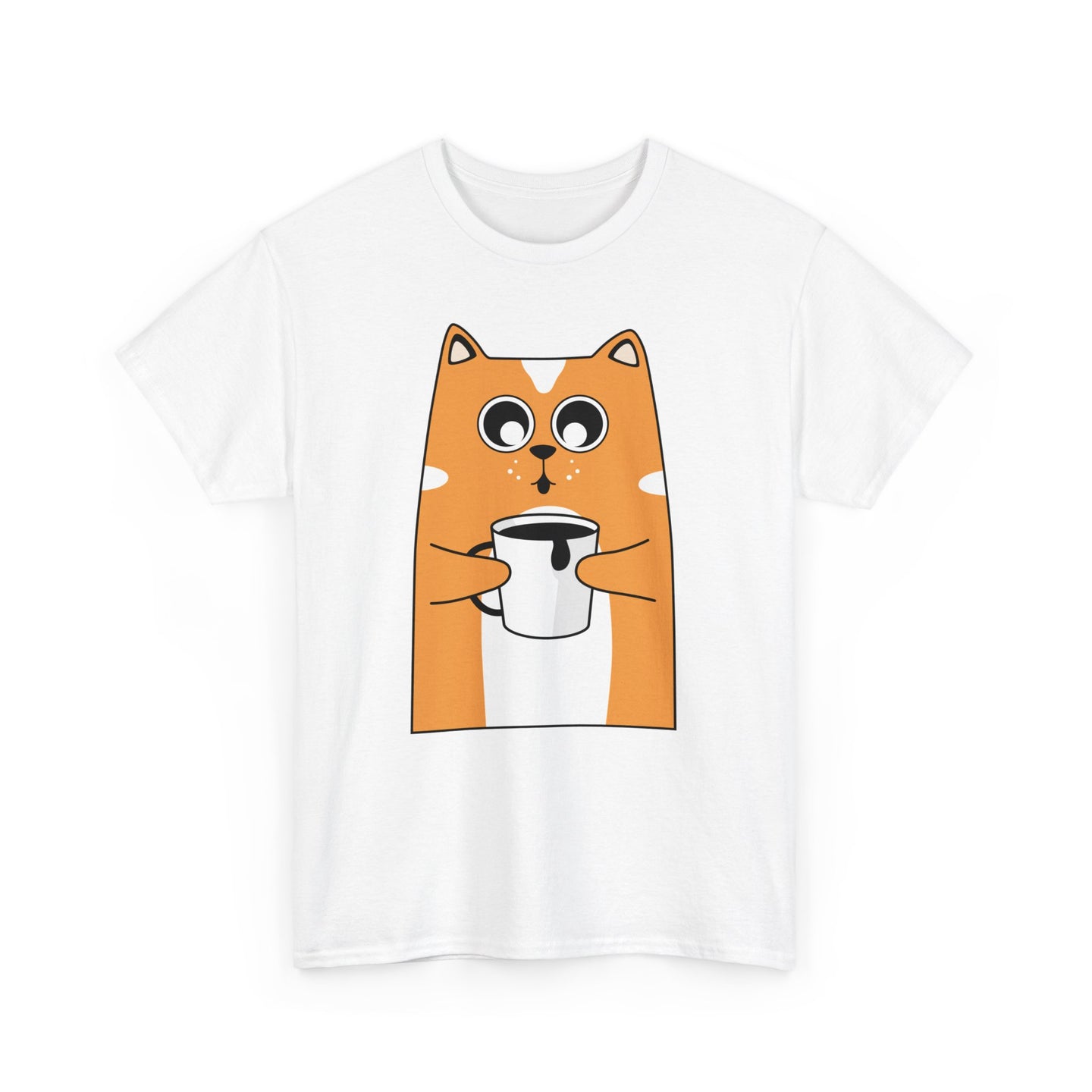 Coffee Cat Unisex Cotton Tee