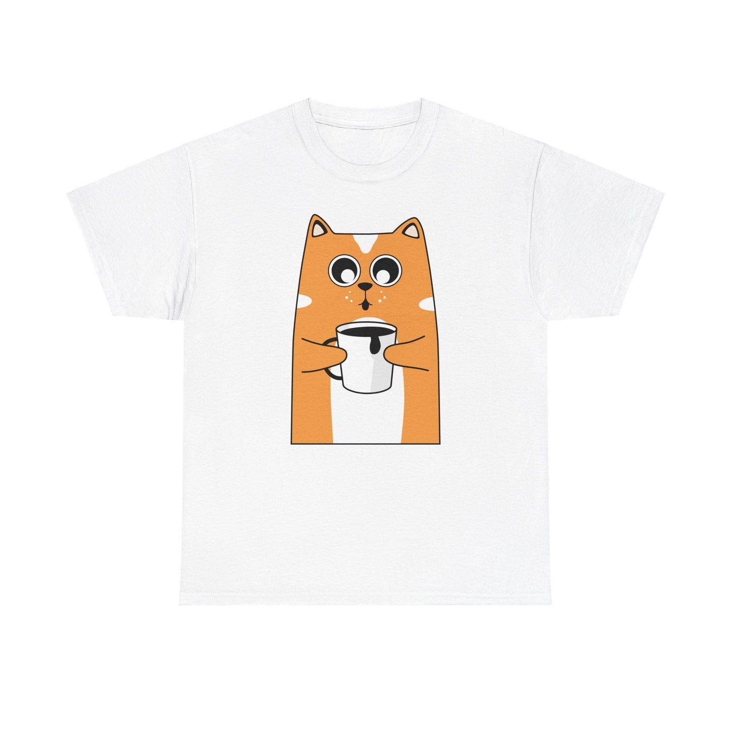 Coffee Cat Unisex Cotton Tee