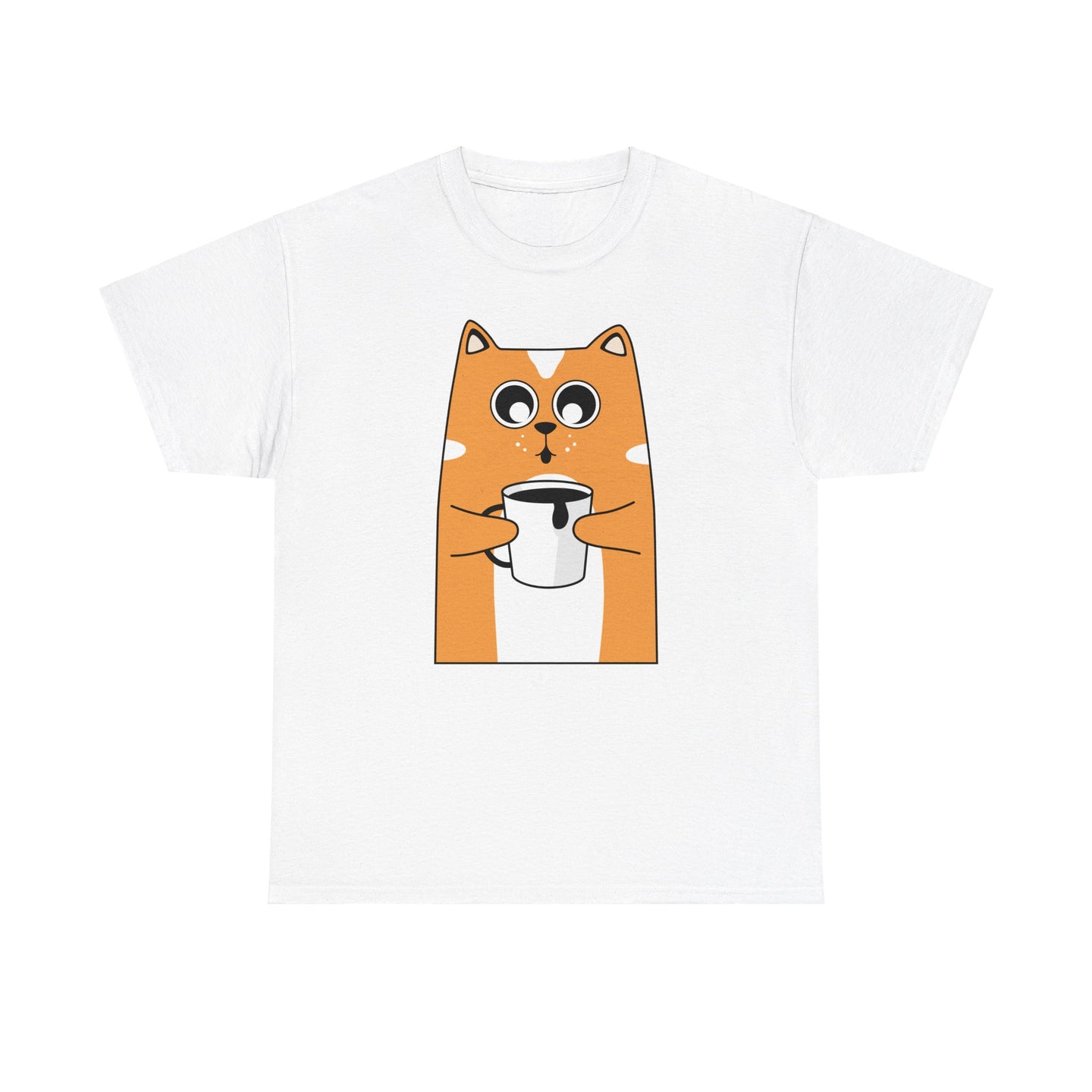 Coffee Cat Unisex Cotton Tee