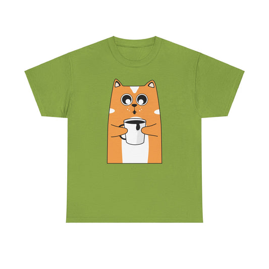 Coffee Cat Unisex Cotton Tee