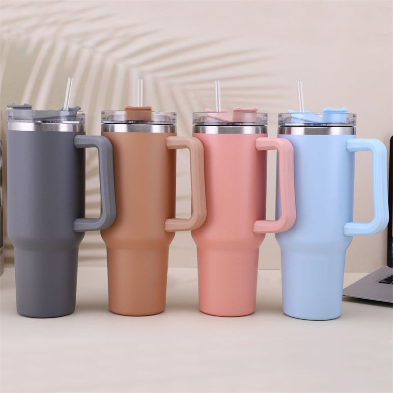 40oz Straw Coffee Insulation Tumbler