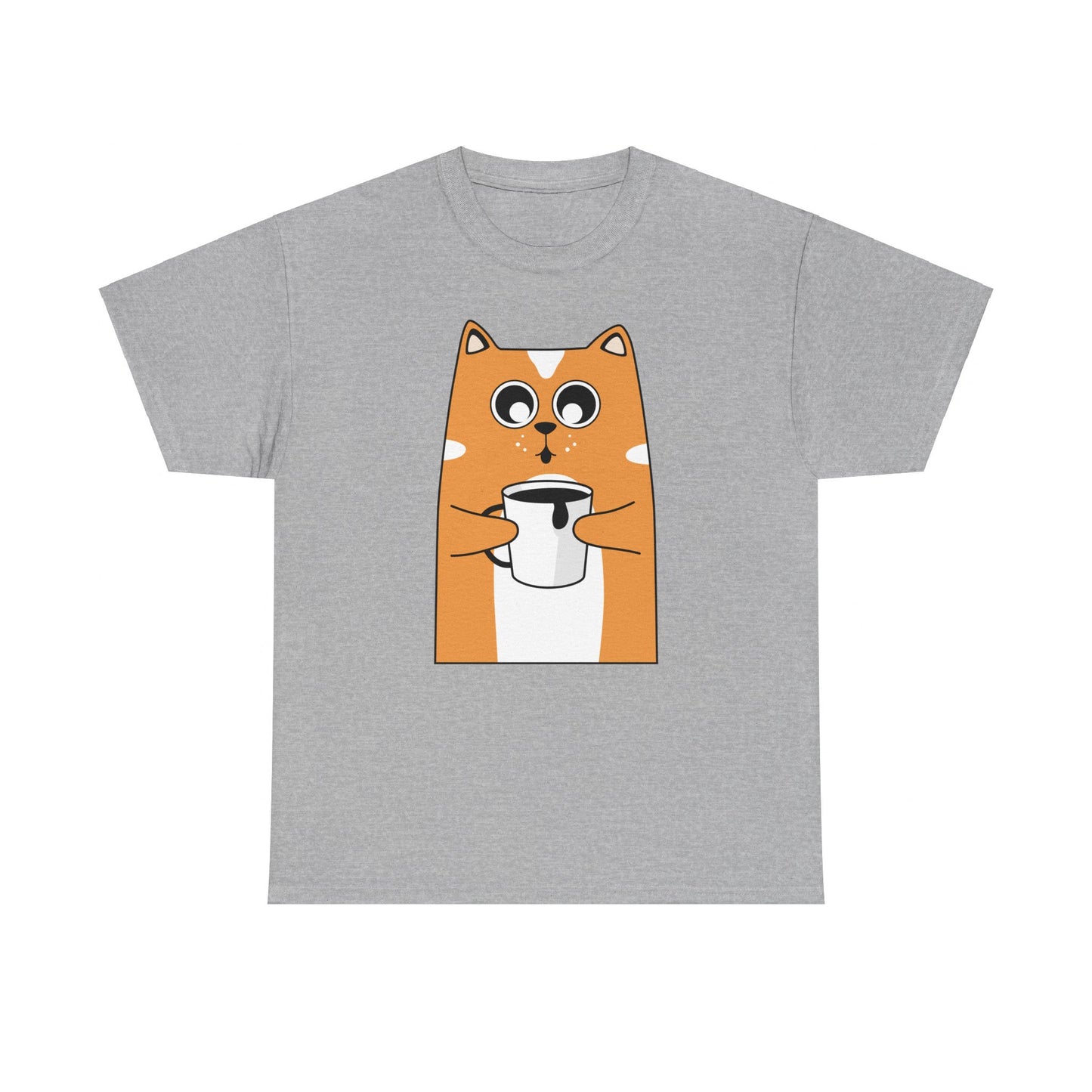 Coffee Cat Unisex Cotton Tee