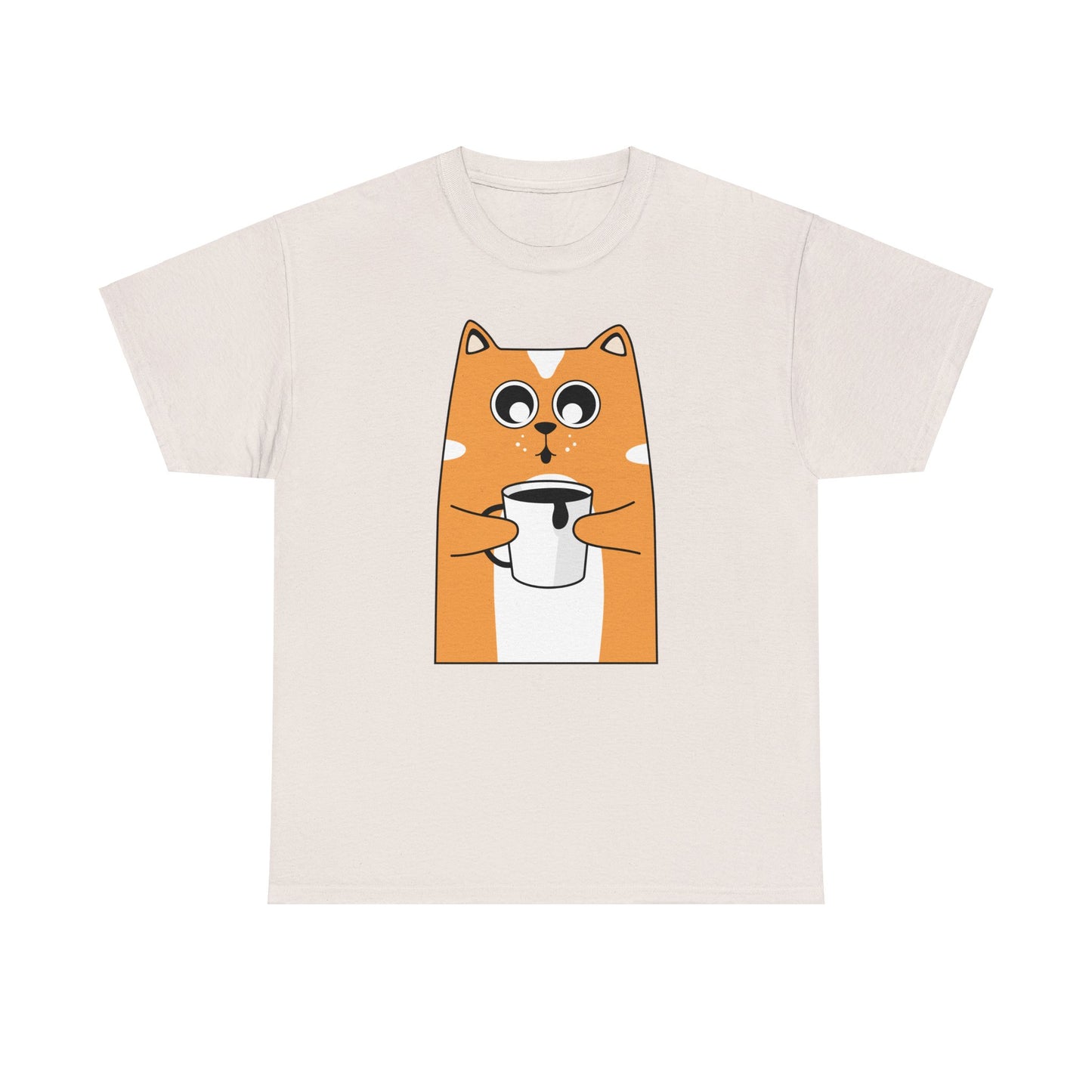 Coffee Cat Unisex Cotton Tee