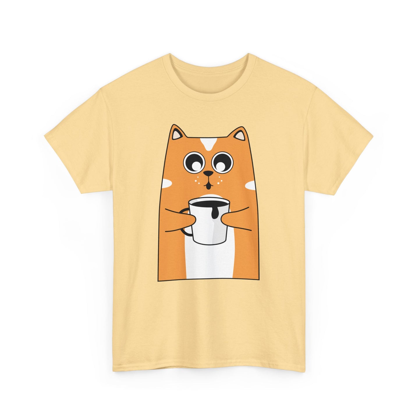 Coffee Cat Unisex Cotton Tee