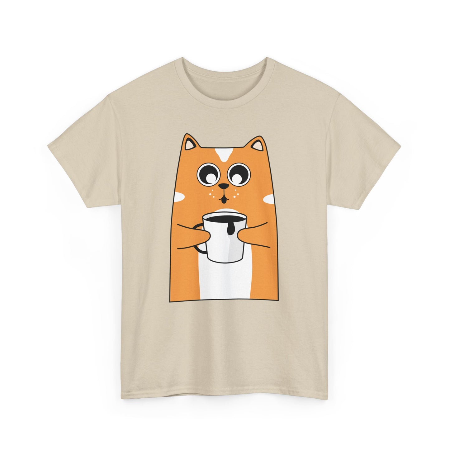 Coffee Cat Unisex Cotton Tee