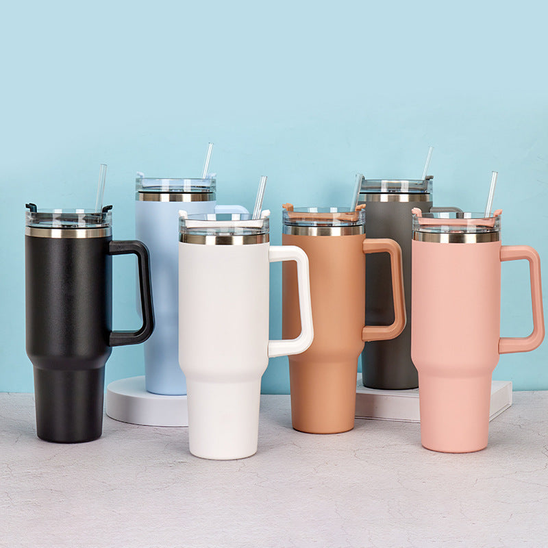 40oz Straw Coffee Insulation Tumbler