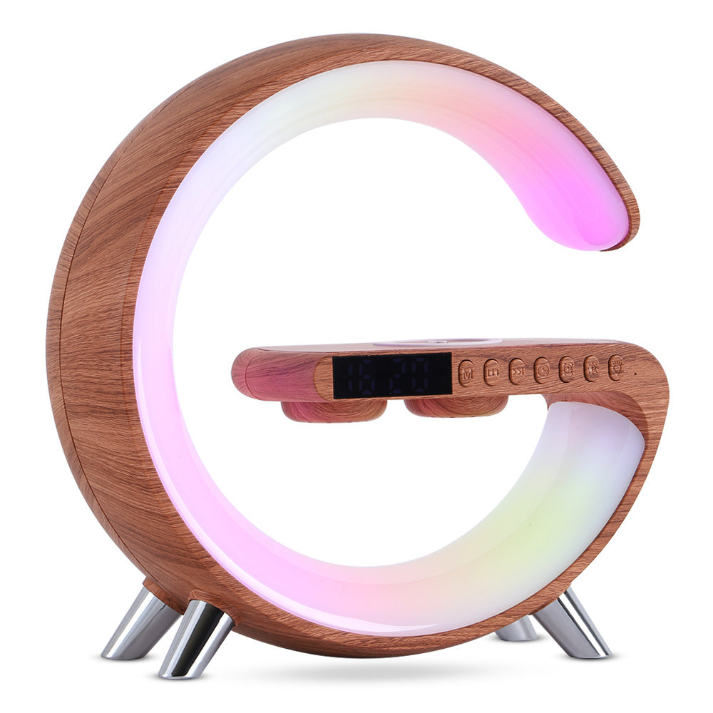 Intelligent G Shaped LED Bluetooth Speaker Wireless Charger Atmosphere Lamp